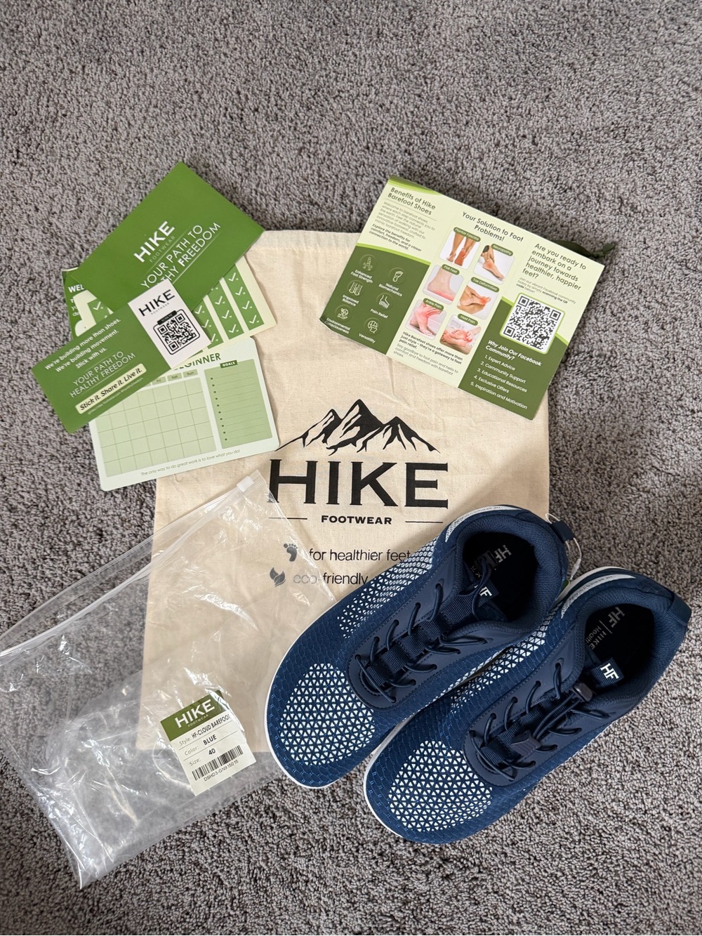 Woman’s Hike HF Cloud Barefoot- size 40